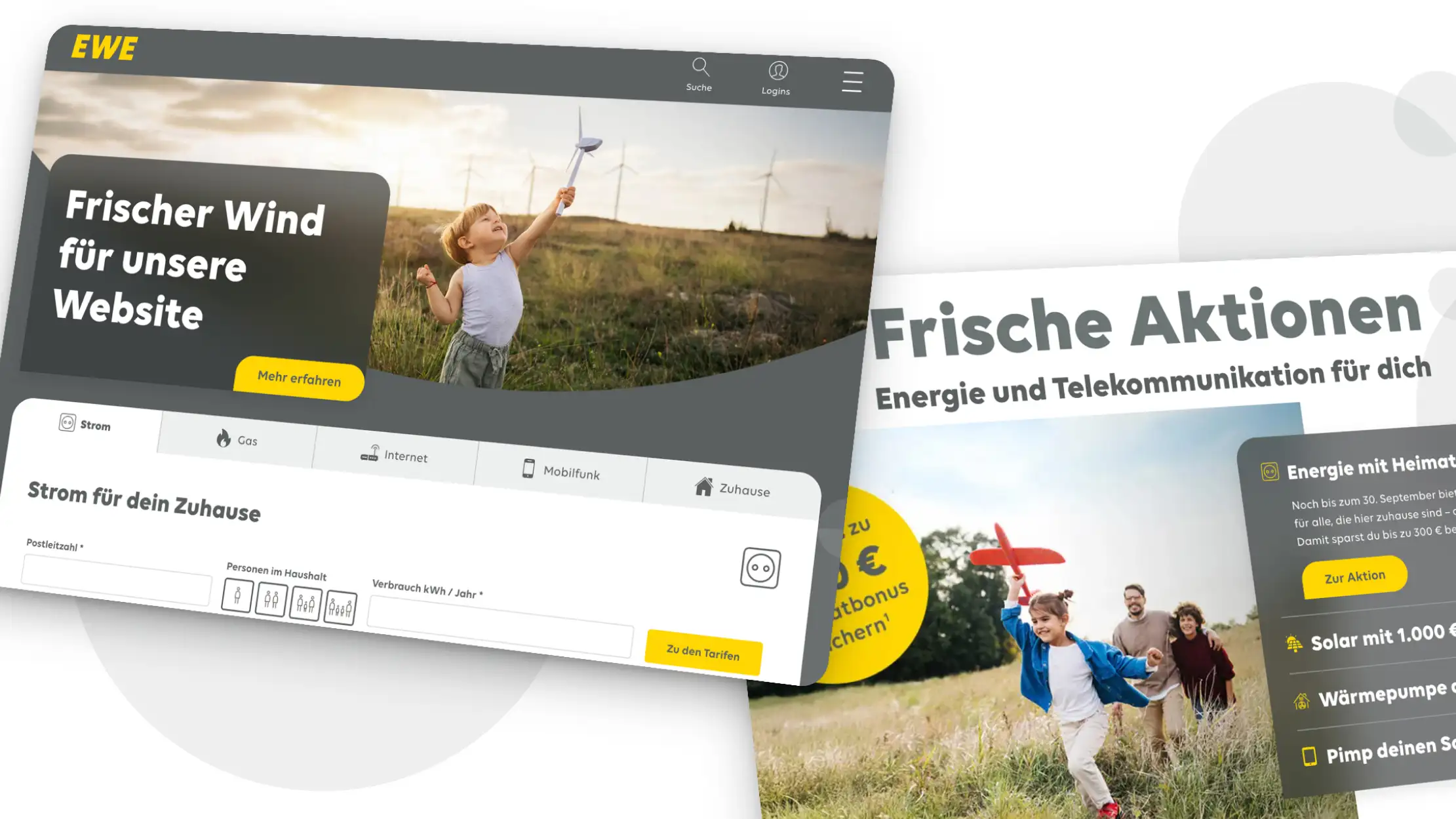 EWE Website-Modernisierung und -Relaunch