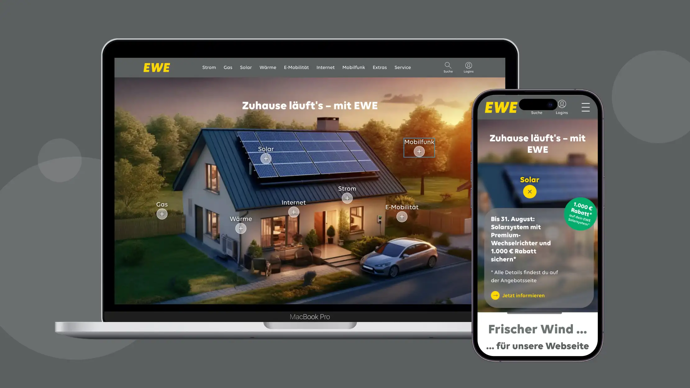 EWE Website-Modernisierung und -Relaunch
