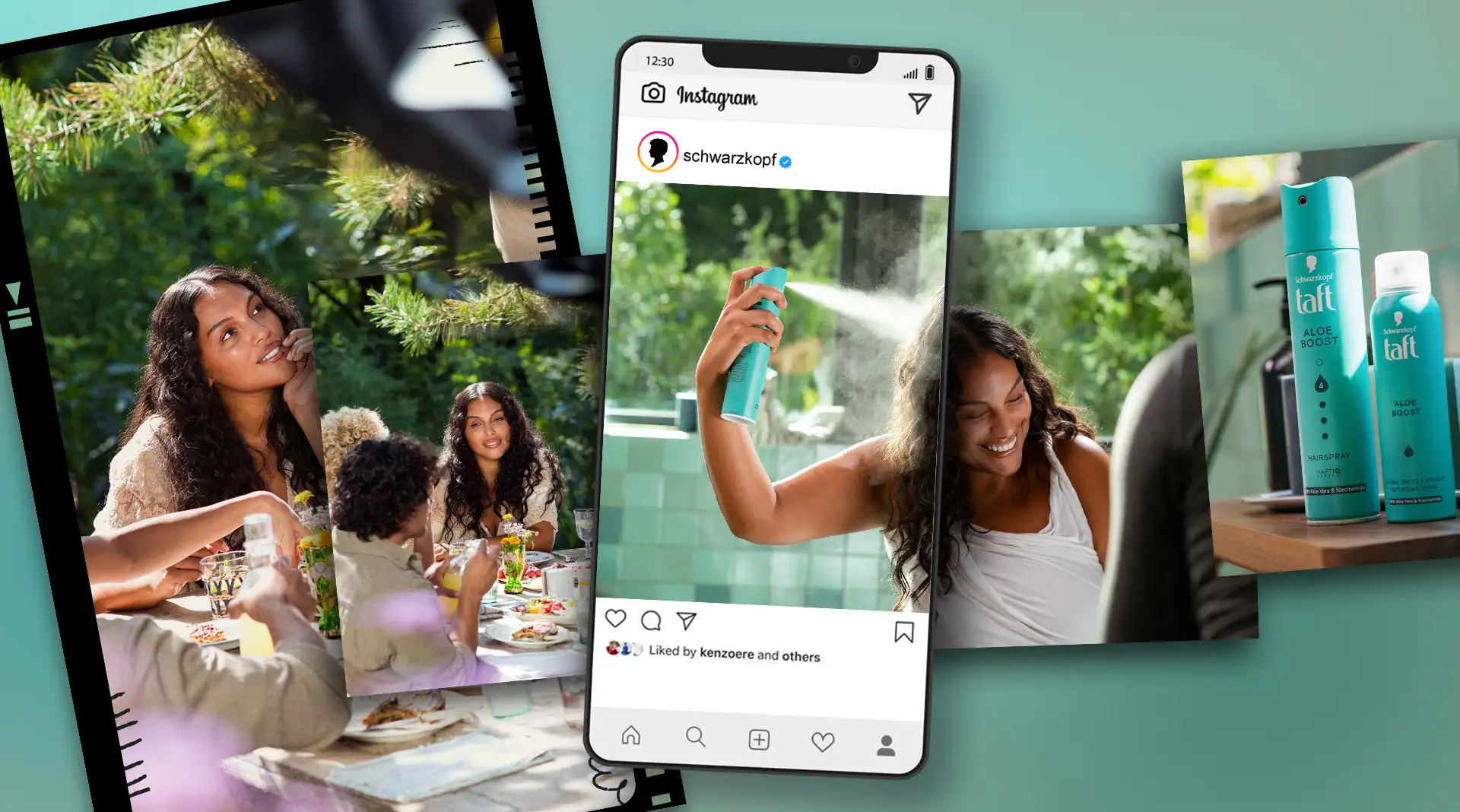 Globale Taft Social-Media-Kampagne mit Paloma Elsesser