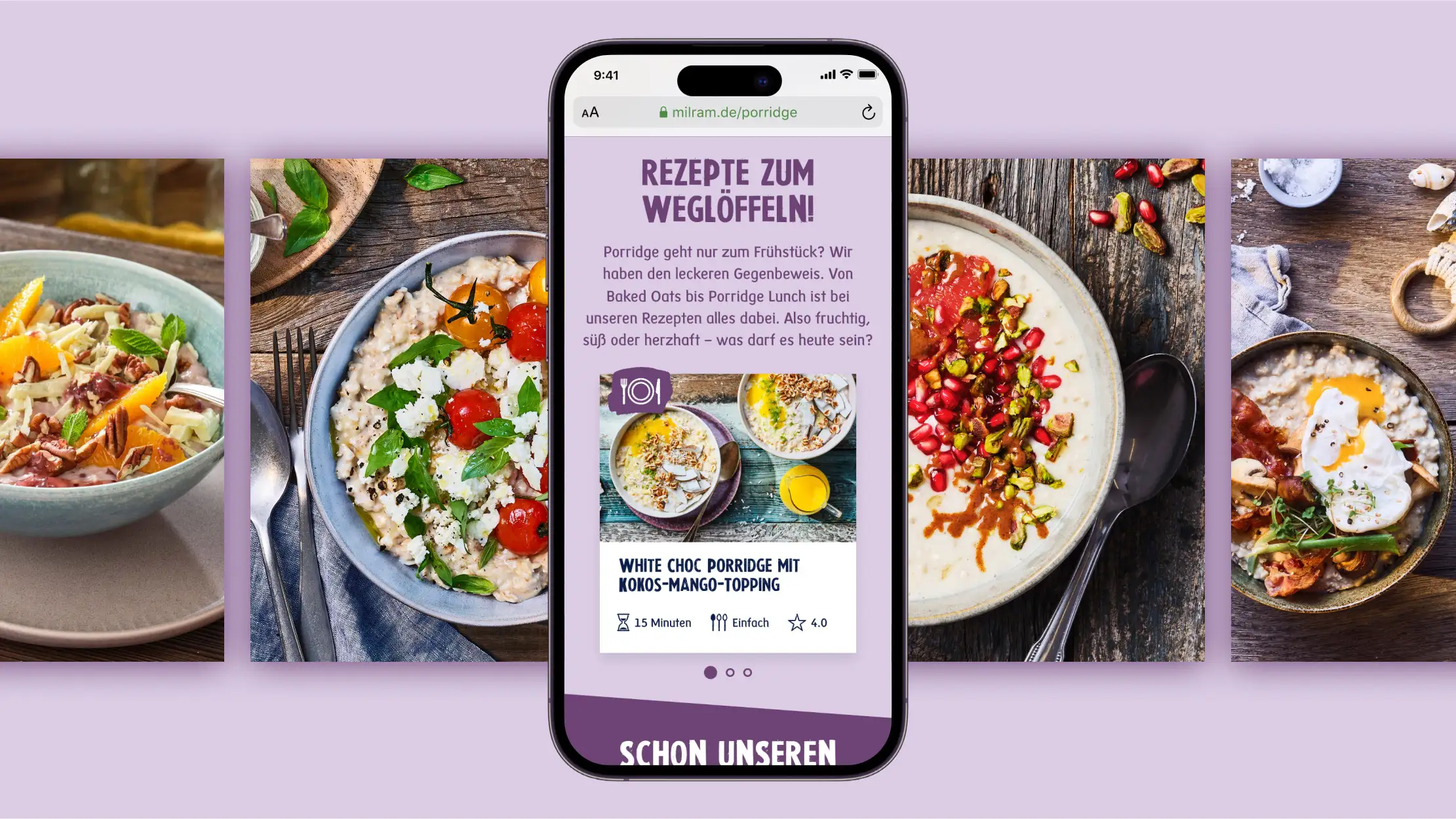 MILRAM Porridge Kampagne