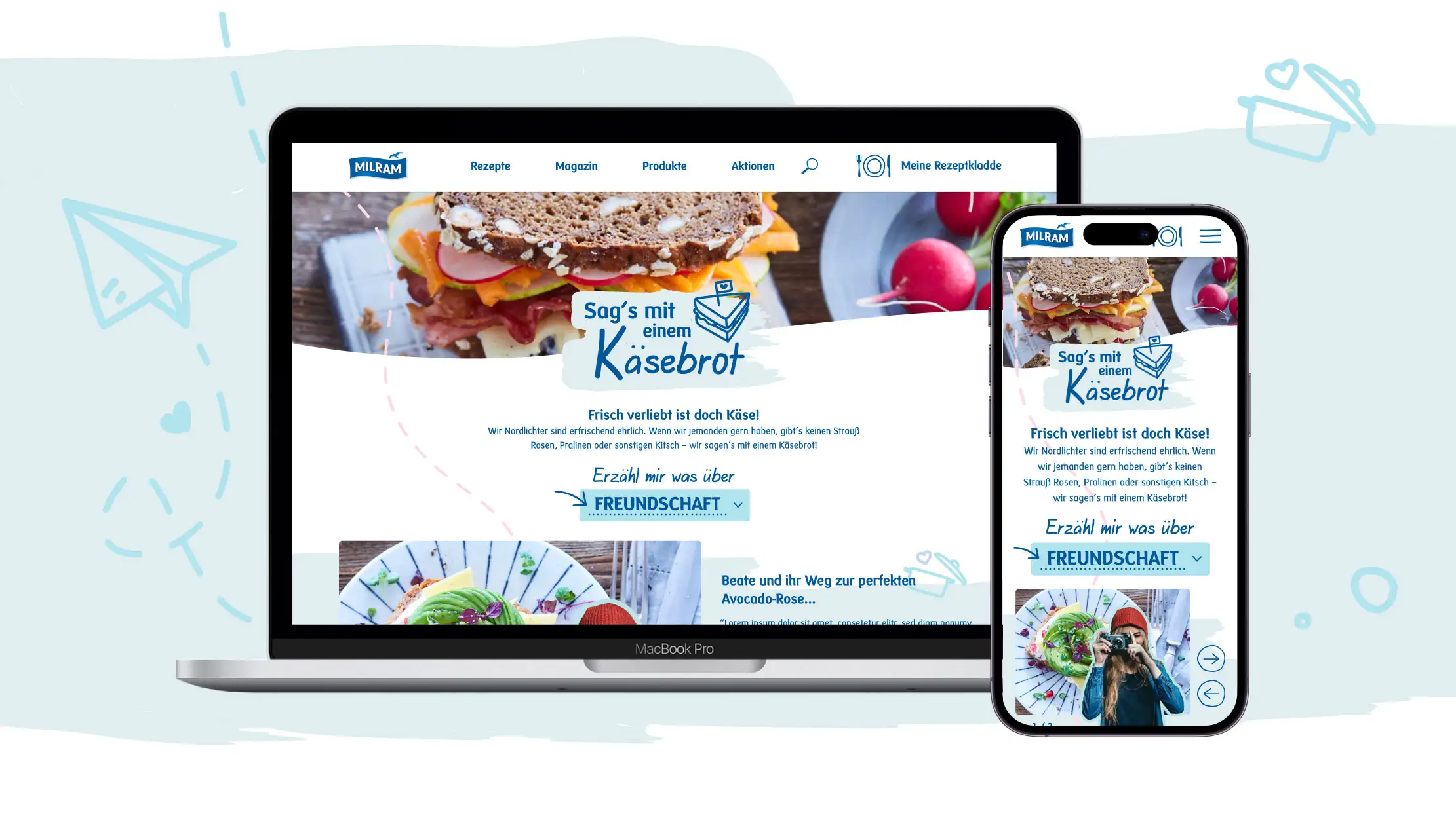 MILRAM "Sag's mit einem Käsebrot"