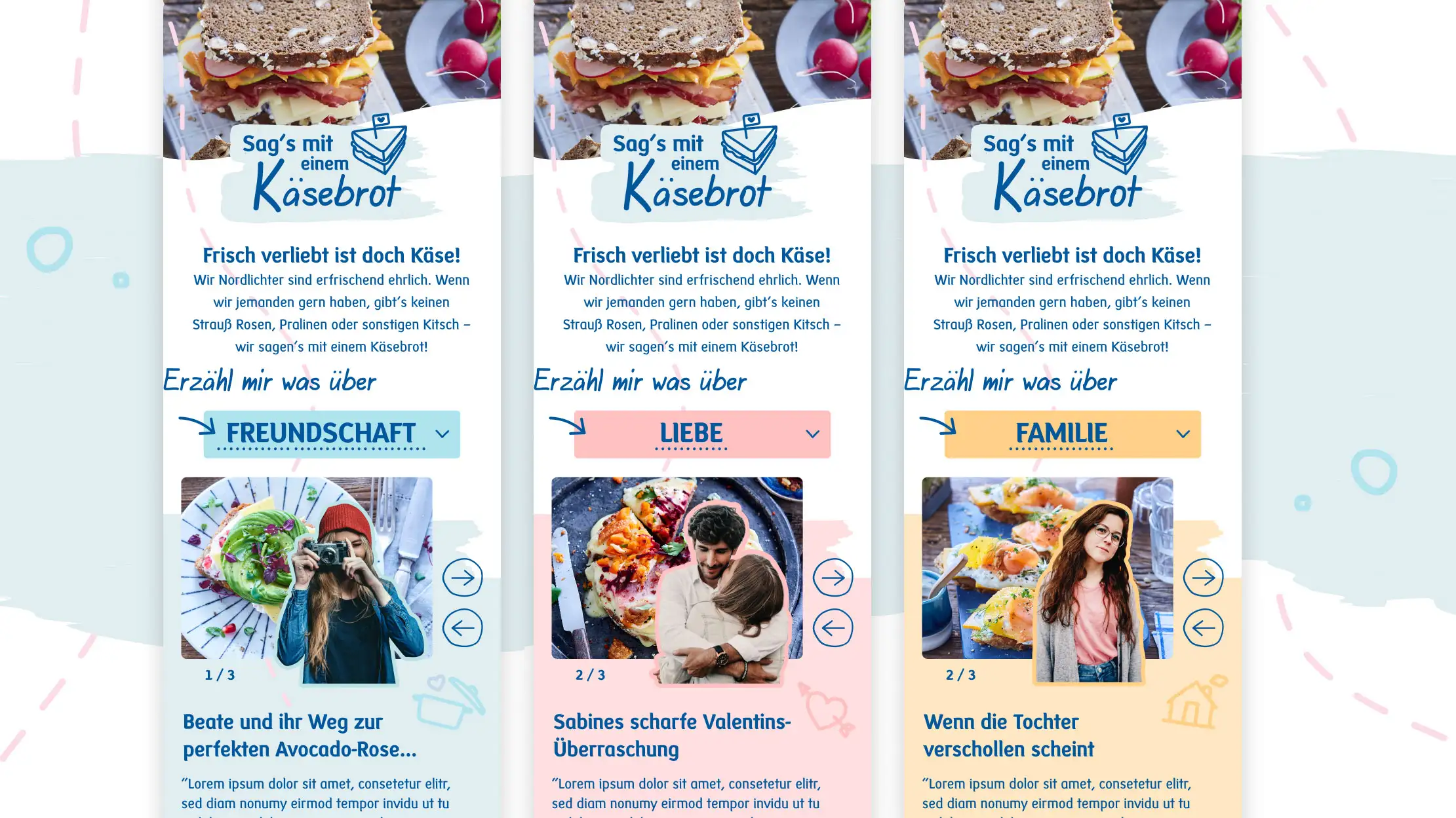 MILRAM "Sag's mit einem Käsebrot"