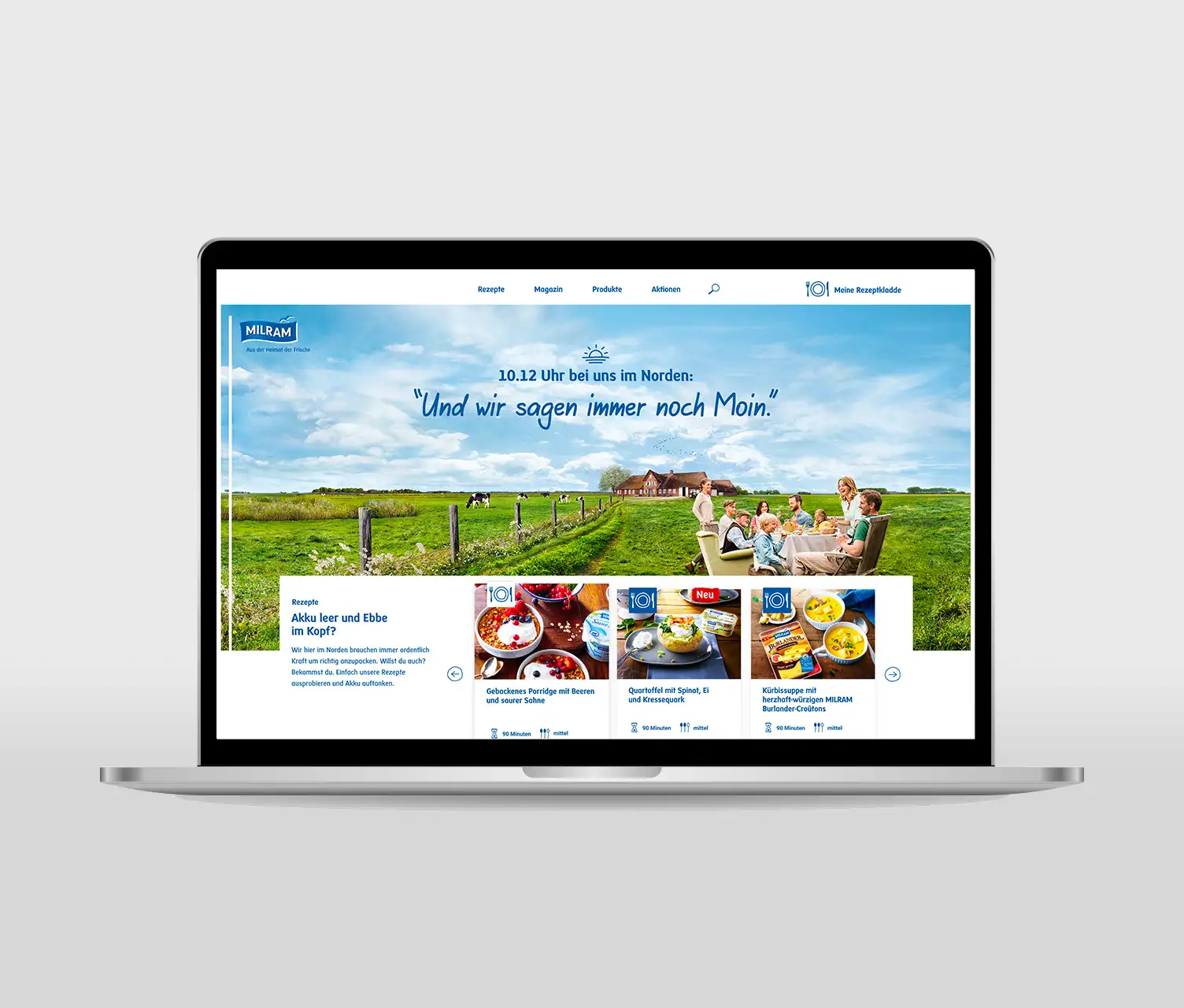 milram web relaunch