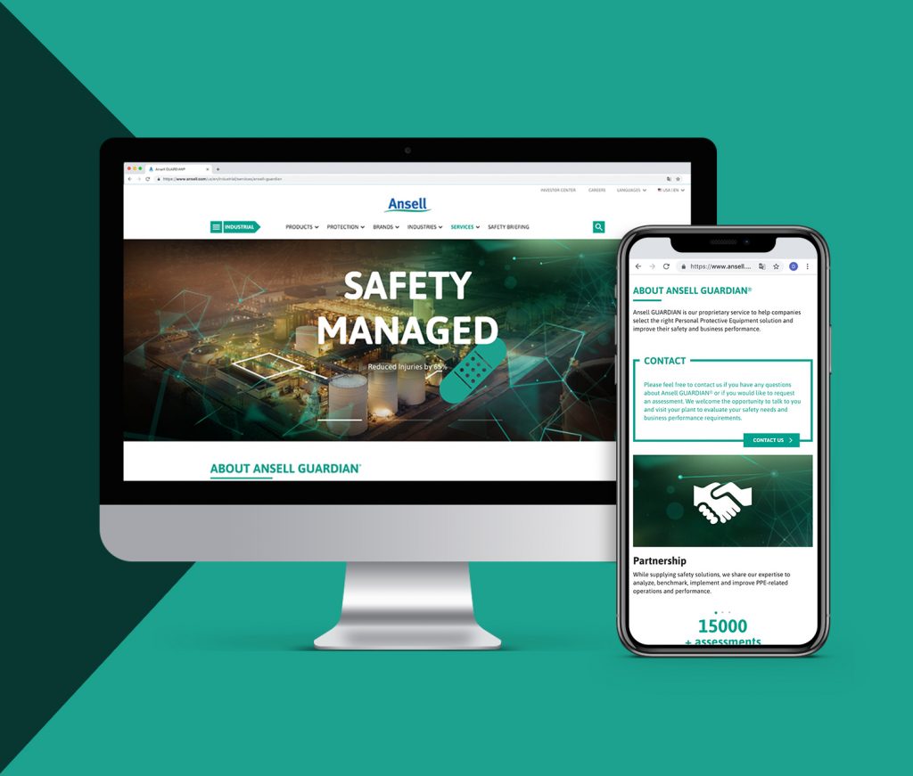 Ansell - Internationaler Website-Relaunch 1